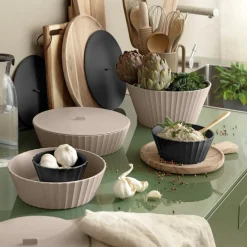 Ygo Schaal HERA L Mokka Grey| Servies