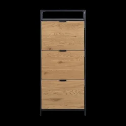 Ygo Schoenenkast BOKSKAP 3L/Legger (Wild Oak), B56-H129-D30| Schoenkasten & Rekken
