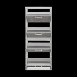 Ygo Schoenenkast 4L, B64-H158, Wit-Beton| Schoenkasten & Rekken
