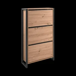Ygo Schoenenkast ROCKY Artisan Eik/Antraciet| Schoenkasten & Rekken