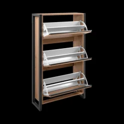 Ygo Schoenenkast ROCKY Artisan Eik/Antraciet| Schoenkasten & Rekken