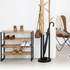 Ygo Schoenenrek BLACKWOOD Bamboe/Metaal| Schoenkasten & Rekken
