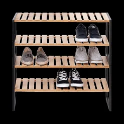 Ygo Schoenenrek BLACKWOOD Bamboe/Metaal| Schoenkasten & Rekken
