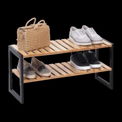 Ygo Schoenenrek BLACKWOOD Bamboe/Metaal| Schoenkasten & Rekken