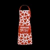 Ygo Schort FOLLOW YOUR HEART Wit/Rood| Keukenlinnen
