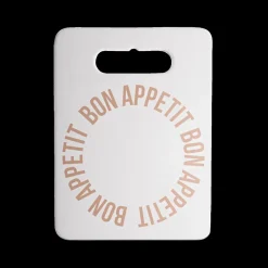 Ygo Serveerplank BON APPETIT M/Kaasmesje Wit/Goud| Servies|Tafelaccessoires