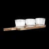 Ygo Serveerset MEDEA Acacia/3Potjes Glas| Tafelaccessoires|Servies