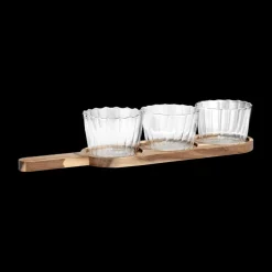 Ygo Serveerset MEDEA Acacia/3Potjes Glas| Tafelaccessoires|Servies