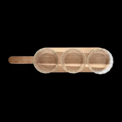 Ygo Serveerset MEDEA Acacia/3Potjes Glas| Tafelaccessoires|Servies