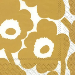 Ygo Servet UNIKKO S/20 Goud/Wit| Tafellinnen & -Textiel