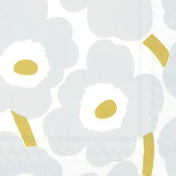 Ygo Servet UNIKKO S/20 Wit/Zilver| Tafellinnen & -Textiel