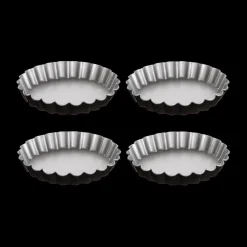 Ygo Set 4 Bakvorm BAKERY Tartelet Met. 12 cm| Bakaccessoires