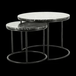 Ygo Set van 2 bijzettafels ARKYN Zwart| Salontafels & Bijzettafels