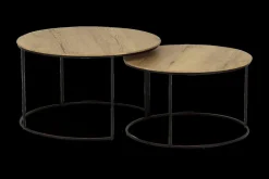 Ygo Set van 2 salontafels EDUARD Mango| Salontafels & Bijzettafels