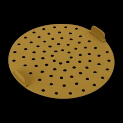 Ygo Silicone Bakmat Airfryer AIRY Rond Oker| Kookaccessoires|Bakaccessoires