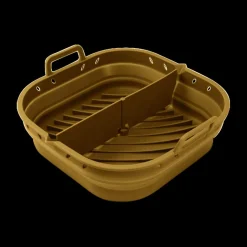 Ygo Silicone Bakvorm Airfryer AIRY Vierkant Oker| Kookaccessoires|Bakaccessoires