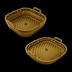 Ygo Silicone Bakvorm Airfryer AIRY Vierkant Oker| Kookaccessoires|Bakaccessoires