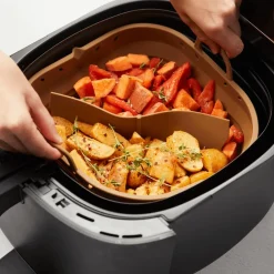 Ygo Silicone Bakvorm Airfryer AIRY Vierkant Oker| Kookaccessoires|Bakaccessoires