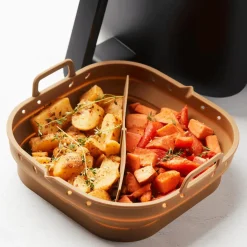 Ygo Silicone Bakvorm Airfryer AIRY Vierkant Oker| Kookaccessoires|Bakaccessoires