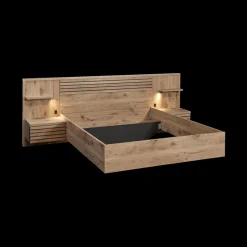 Ygo Slaapkamer ILJA: Kleerkast B245 + Bed 140x200/2 Nachttafels + Commode B111| Slaapkamers