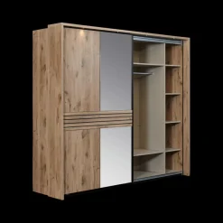 Ygo Slaapkamer ILJA: Kleerkast B245 + Bed 140x200/2 Nachttafels + Commode B111| Slaapkamers