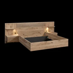 Ygo Slaapkamer ILJA: Kleerkast B280 + Bed 180x200/2 Nachttafels + Commode B111| Slaapkamers