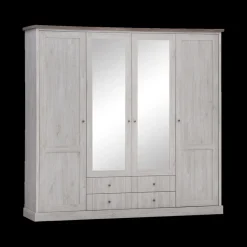 Ygo Slaapkamer JASNA: Kleerkast Draaideuren B225 + Bed 140x200 + 2x Nachttafel| Slaapkamers