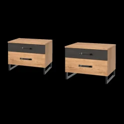 Ygo Slaapkamer KICK: Kleerkast 250cm + Bed 180x200 + 2x Nachttafels| Slaapkamers