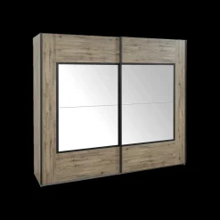 Ygo Slaapkamer LAFON: Kleerkast 245cm + Bed 180x200 + Commode + 2x Nachttafels| Slaapkamers