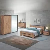 Ygo Slaapkamer PIPPA: Kleerkast 220cm + Bed 140x200 + 2x Nachttafel B58| Slaapkamers