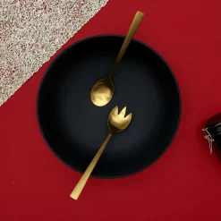 Ygo Slabestek SALAD 2Del. Goud| Bestek