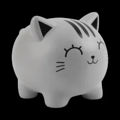 Ygo Spaarpot GREY CAT Grijs| Decoratieve Accessoires|Woondecoratie