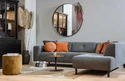 Ygo Spiegel KROES Metaal Zwart Ø115cm| Spiegels|Spiegels