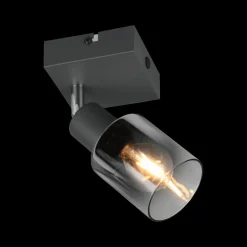 Ygo Spot CADIZ 1Del. Met./Glas Antraciet| Wandlampen