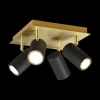 Ygo Spot MARLEY 4-Delig Metaal Zwart/Goud| Spots