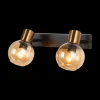Ygo Spot OSIRA 2Del. Zwart/Glas Amber| Spots