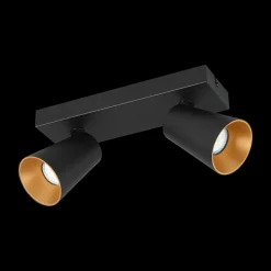 Ygo Spot SHARP 2Del. Met. Zwart/Goud| Spots
