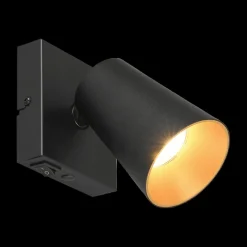 Ygo Spot SHARP 1Del. Met. Zwart/Goud| Spots