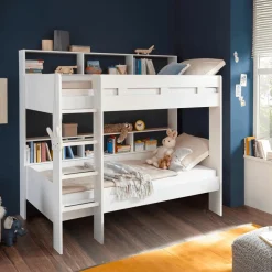Ygo Stapelbed STITCH 90x200 Wit (Incl. Bedlade en Bodems)| Slaapkamer|Bedden