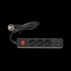 Ygo Stekkerblok ELLEX 3Del./USB Zwart| Toebehoren
