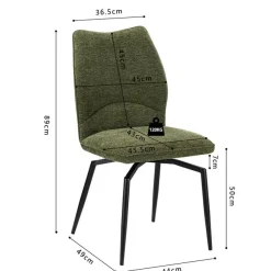 Ygo Stoel ANETA Draaibaar Groen| Stoelen