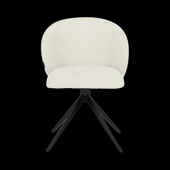 Ygo Stoel BALDER 180° Bouclé Ecru Pt Zwart| Stoelen