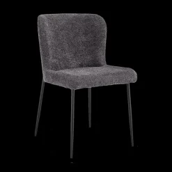 Ygo Stoel DORIEN Bouclé Donkergrijs| Stoelen