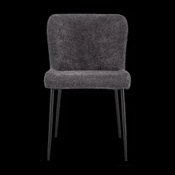Ygo Stoel DORIEN Bouclé Donkergrijs| Stoelen