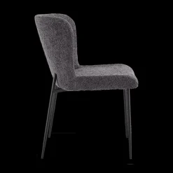 Ygo Stoel DORIEN Bouclé Donkergrijs| Stoelen