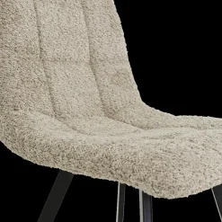 Ygo Stoel ERVI Bouclé Caffe Latte| Stoelen