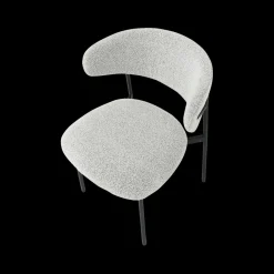 Ygo Stoel FJERRE Bouclé Lichtgrijs| Stoelen