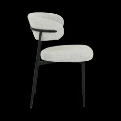 Ygo Stoel FJERRE Bouclé Lichtgrijs| Stoelen