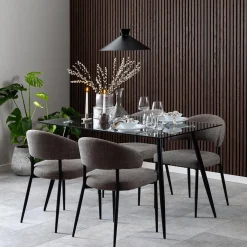 Ygo Stoel FRIDA Basel Grey/Brown| Stoelen