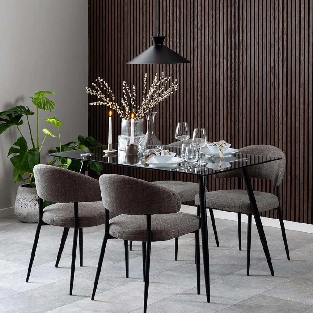 Ygo Stoel FRIDA Basel Grey/Brown| Stoelen